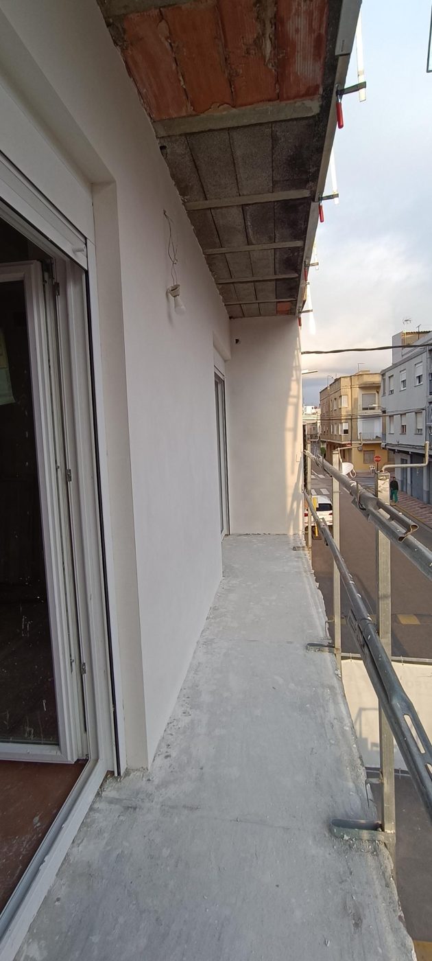 Balcón durante la obra