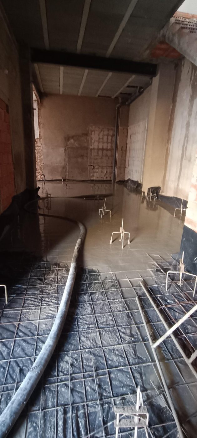 Salón (planta baja) durante la obra